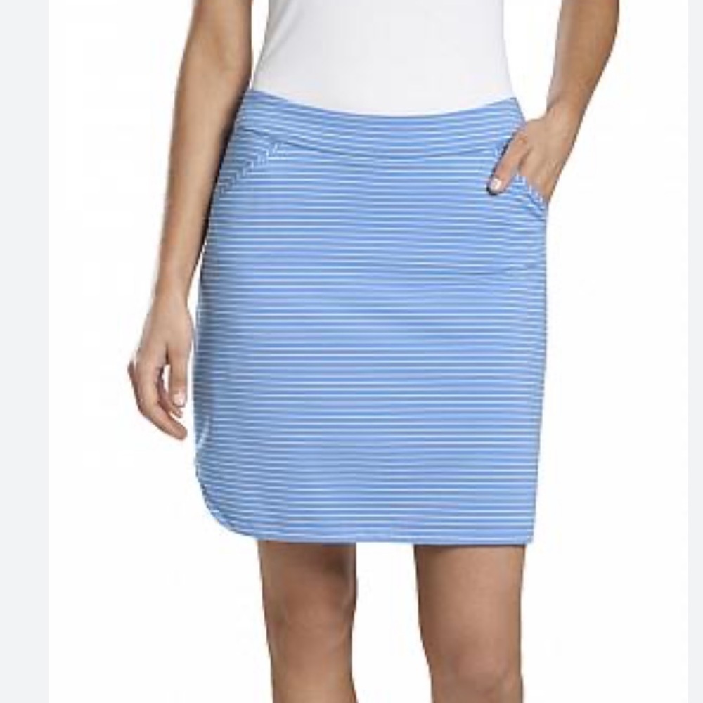 PETER MILLAR Women's Performance Alice Petal Hem Friday Stripe Golf Skorts